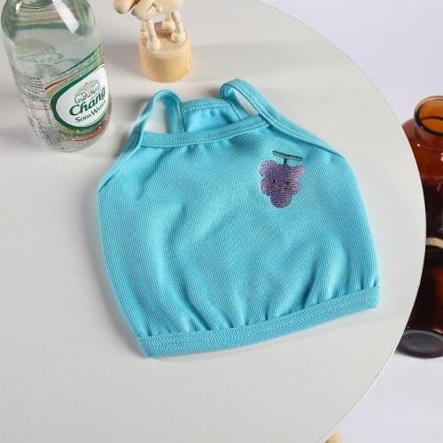 Cute puppy clothes summer sling pet Bichon Teddy Hiromi Yorkshire Chihuahua vest stretch embroidery