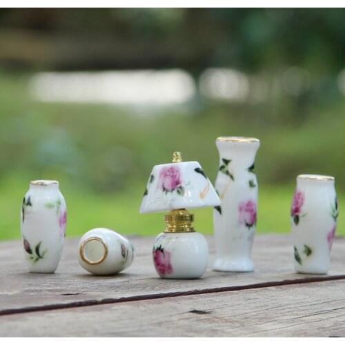 Plant flower pot miniature cute mini bonsai small flower pot rose flower small ceramic home garden decoration ornament