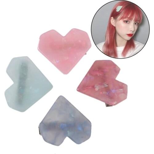 Fashion Heart Hair Clip Barrette Hairpins Hair Claw Styling Tool Alloy Metal Hairpin Sea Hair Clips for Women Girl Hair Clamp