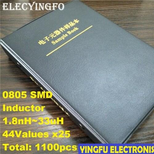 0805 SMD SMT Chip Inductors Assortment Kit 44Values x25 Assorted Sample Book