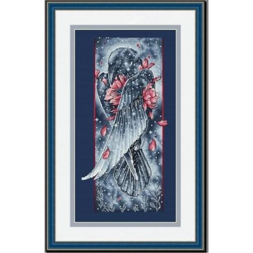 Needlework Cross stitch Handmade 14CT Counted Canvas DIY,Cross-stitch kits,Embroidery embroidery The Soul of the Crow 24-38