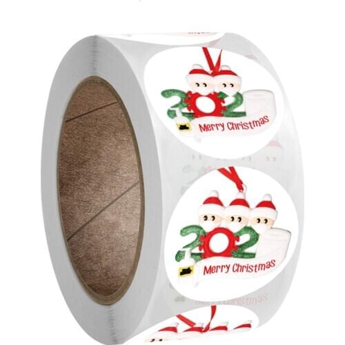 50-500pcs Merry Christmas Stickers Christmas Tree Elk Candy Bag Sealing Sticker Christmas Gifts Box Labels Decorations New Year