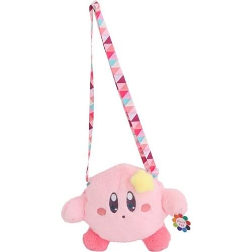 25Cm New Anime Kirby Plush Toys Handbag Messenger Bag Doll Hug The Stars Pink Elf Pillow Doll Stuffed Animal