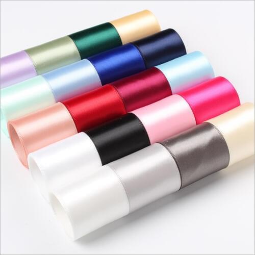 Single Satin Ribbon 100% Polyester 6 9 16 25 38 50 MM 1/4" 3/8" 5/8" 1" 2" Inch