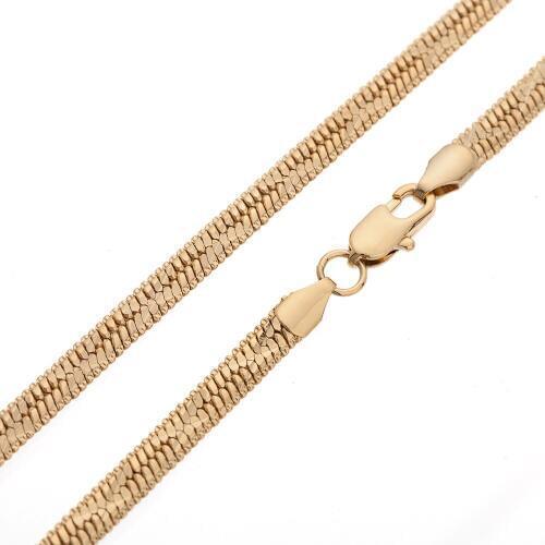Top quality blade chain plated herringbone flat snake chain Rap mens women longer chain necklace 24 "5mm 21grams