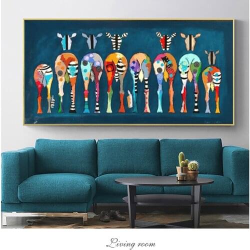 Interesting Zebra Graffiti Art Poster Printmaking Painting Wall Art HD Pictures Printed on Canvas Used for Bedroom Home Decor