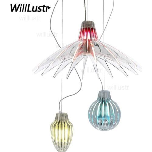 Agave Pendant Lamp PMMA Suspension Light Dinning Room Restaurant Hotel Bar Cafe Office Italy Design Acrylic Plexiglass Lighting