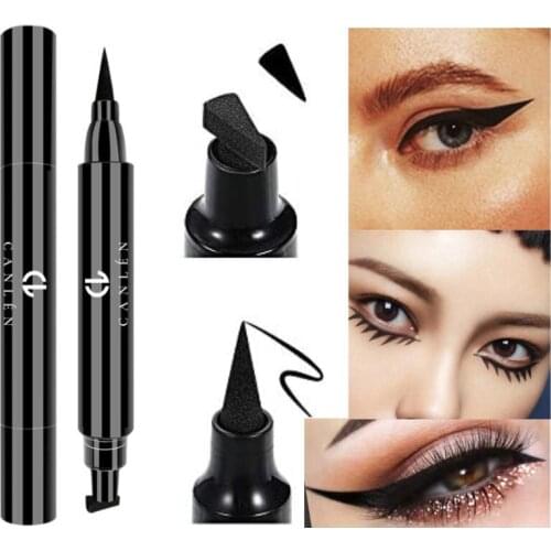 Winged Eyeliner Stamp Makeup Dual Ended Black Liquid Natural Cat Eyes Looks Pen Cosmetics Tools Longwear Drag Liners for Women