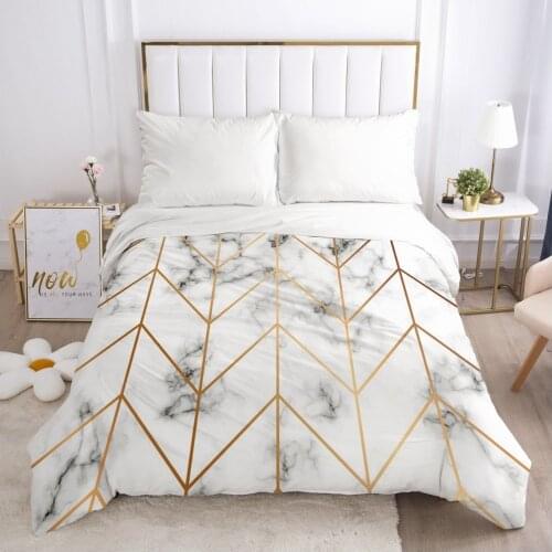 Bedding Duvet Cover Comforter/Quilt/Blanket Case With Zipper Queen King Europe Russia Size Nordic 150/140x200 Striped Marble