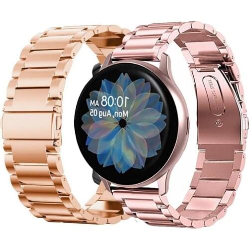 20mm 22mm Watch Bands for Samsung Galaxy Active 2 / Galaxy Watch 3 Band Metal Strap for Amazfit bip Bracelet