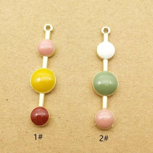 10pcs 9x36mm enamel geometric bar charm for jewelry making fashion charm earring pendant metal charm