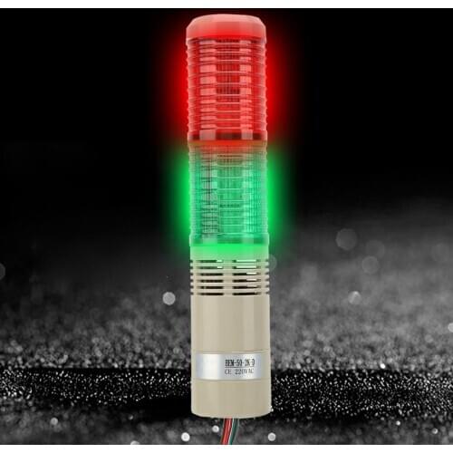 Buzzer Alarm Light Industrial Warning Light 2-Layer Buzzer LED Flashing Alarm Light Signal Tower 220VAC