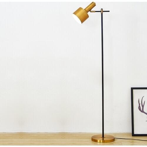 Modern Floor Lamp Brass Minimalist Iron Floor Lamps For Living Room Bedroom Nordic Home Decor Light E27 Bedside Standing Lamp
