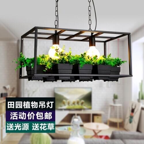 Modern led iron hanging lights industrial lamp chandelier kitchen dining bar commercial lighting kitchen fixtures dining room