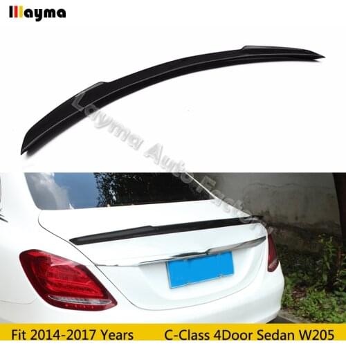 FD Style Carbon Fiber rear trunk spoiler For Benz C-Class W205 4Door Sedan C180 C200 C220 C250 2014-2018 years Car spoiler Wing