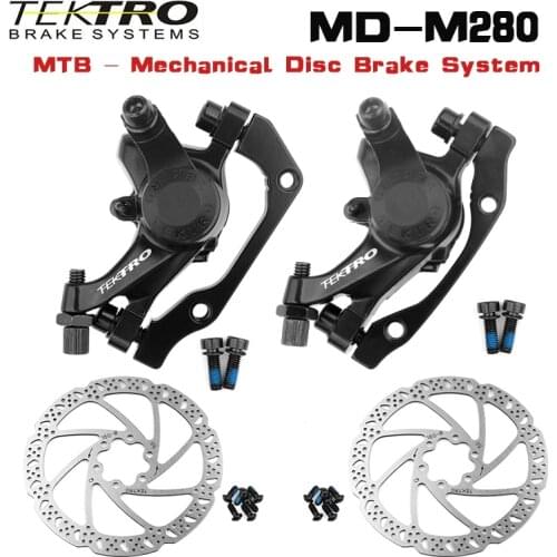 Tektro MD-M280 Mechanical Disc Brake MTB TR-160 Rotor Mountain Bike Brakes Road Bicycle Parts