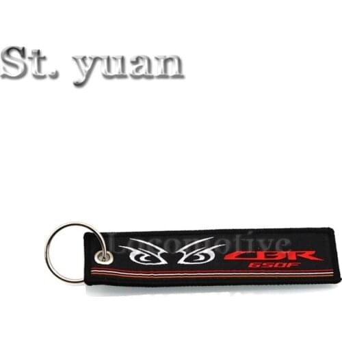 For Honda motorcycle key CBR650 CBR RR CB500X CB650F CB300R CBR600RR Honda embroidered keychain with buckle key ring