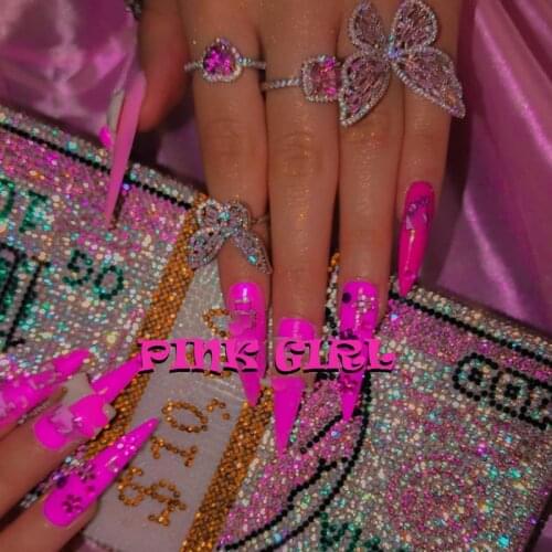 Y2K Jewelry Heart Crystal Rings for Women Metal Vintage Sweet Fashion Charms Rings Set 90s Aesthetic Pink Accessories Gifts