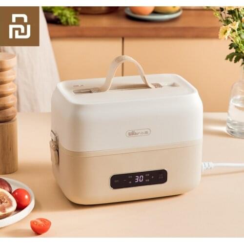 Youpin 220V 1.5L Household Electric Rice Cooker Portable Mini Electric Lunch Meals Heating Box With Timer Easy Operation