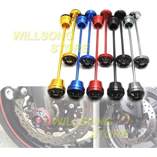 Front/Rear Wheel Protector Axle Fork Crash Slider For SUZUKI GSXS 1000/1000F 14-16 GSXR1000 05-08 Motorcycle Falling Protection