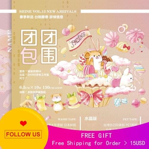 1 Loop Scrapbooking Stickers Round Sur Stationery Pet Tape