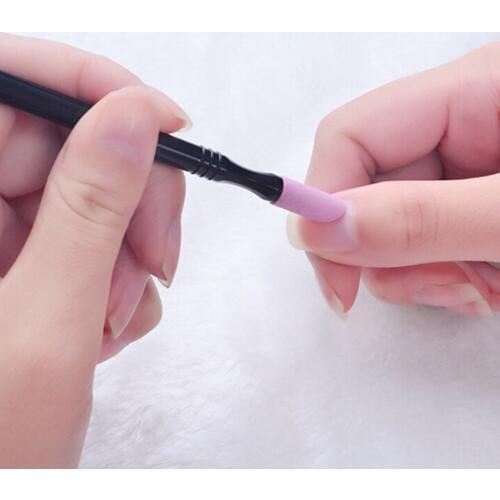 11.5cm Washable Dead Skin Pusher Trimmer Manicure Double-end Quartz Nail Cuticle Remover Nail Art Tool