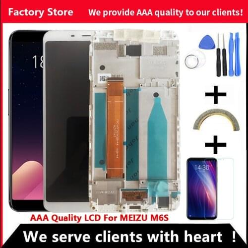 1440*720 AAA Quality LCD For MEIZU M6s Lcd With Frame Display Screen For MEIZU M6s Screen With Frame LCD Display 10-Touch