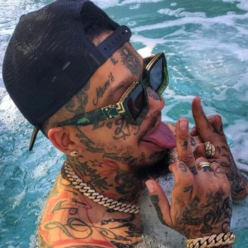 2020 New Fashion Luxury Brand Designer Oversized Square Sunglasses Men Women Vintage Shield Cool Ins Hot Sun Glasses For Female