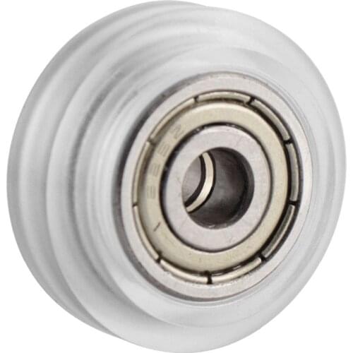 3D Printer Parts Clear Pulley Polycarbonate Wheel Plastic with 625zz Linear Bearing for Creality CR-10 S5 Ender 3 Pro