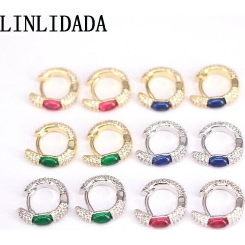 5Pairs Fashion Jewelry Hoop Earrings Circle Earrings Gold / Silver Color Statement Jewelry Gifts
