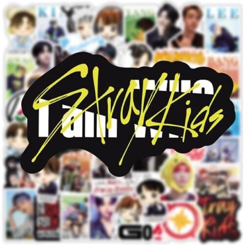 50pcs/set Kpop Stray Kids Character Stickers Cartoon Stray Kids Fashion Cute K-pop Graffiti Sticker