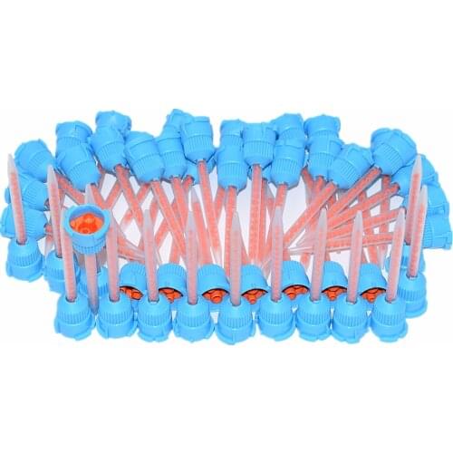 50pcs Static Mixing Nozzle 10:1 Resin AB Glue Round Mixing Tube Epoxy Adhesive Applicator Dual Cartridge Static Mixer Tools Set