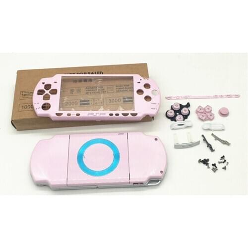 Pink color shell For PSP 2000 PSP2000 Console Shell Housing Case Cover with buttons kit free shipping