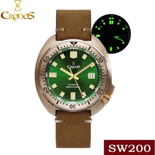 Cronos Men's Watch With Leather Strap