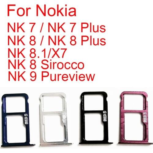 Top Quality SIM Card Tray Holder For Nokia 8 N8 TA-1012 Sim Memory SD Card Slot Reader Socket Adapter Replacement Repair Parts