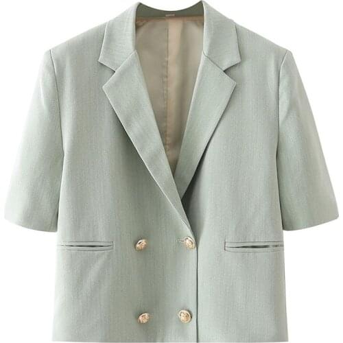 DiYiG WOMAN Women's Blazers With Short Sleeves