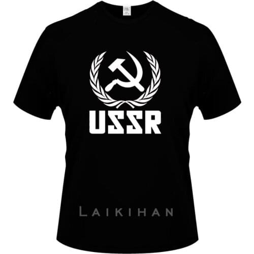 USSR HAMMER AND SICKLE Tees Black Mens T-shirts Summer MenS fashion Tee,Comfortable t shirt,Casual Short Sleeve TEE