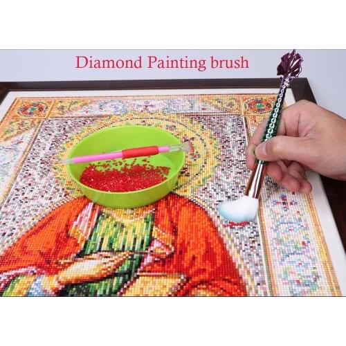 Round Square Diamond Painting Point Drill brush Plastic Copper Mosaic Embroidery Tools Needle Arts Craft Accessories