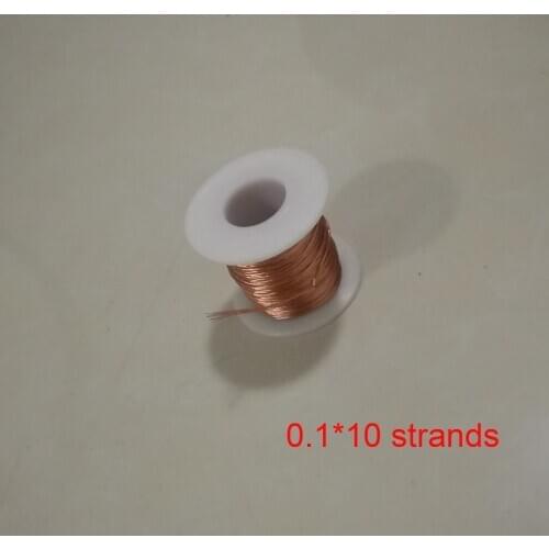 0.1mm*10 Strands Polyurethane Enameled Copper Wire Multi-strand Litz wire