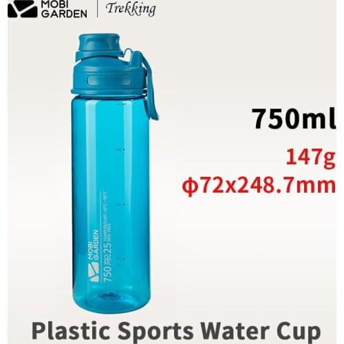 Mobi Garden 550ml/750ml Portable Sports Cup TRITAN Material Outdoor Hiking Daily Plastic Anti Falling Straight Drinking Bottle