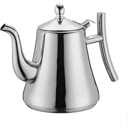 Fashion Gold and Silver Color Tea Pot With Filter Type Hotel Tea Kettle 304 Stainless Steel Water Kettle Water Pot 1L/1.5L/2L