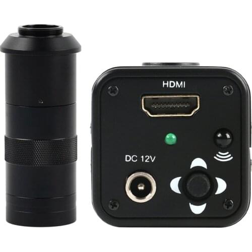 60F/S 1080P Full HD HDMI Industrial Video Microscope Camera+IR Remote Control +100X C-Mount Lens For Repair Iphone PCB SMT BGA