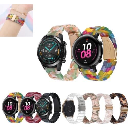 20mm 22mm Transparent Resin Strap Band for Huawei Watch GT 2 42mm 46mm 2e GT2 Pro Honor MagicWatch Replacement strap