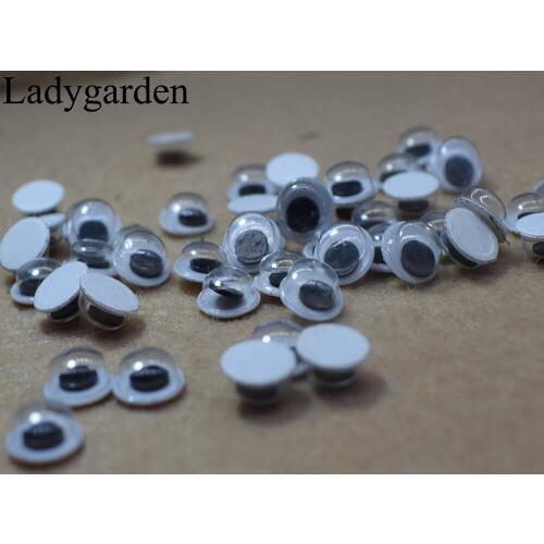 100PCS Toy Eyes Self-adhesive 6mm /8mm /10mm /12mm/ 14mm/20mm Dolls Eye for Toys Dolls Googly Eyes for Doll Accessories