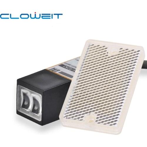 LONGWE 2m Retroreflective Photoelectric Sensors Metal Housing Infrared Reflex Switches E3S-R2N1