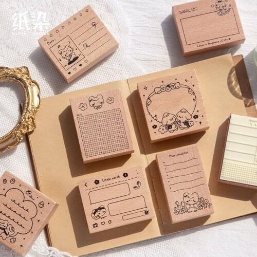 Vintage Life Note Series planner stamp DIY wooden rubber stamps for scrapbooking stationery scrapbooking standard stamp