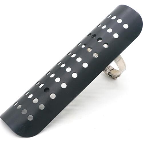Motorcycle Exhaust Pipe Heat Shield Scooter Anti-Heat Plate Exhaust Muffler Silencer Pipe Cover Moto Heat Shield Decor Guard