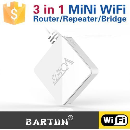 Mini 3 In 1 WiFi Router/Bridge/Repeater 2.4G Wireless Access Point AP/Client 300Mbps WIFI Network Extender Signal Booster