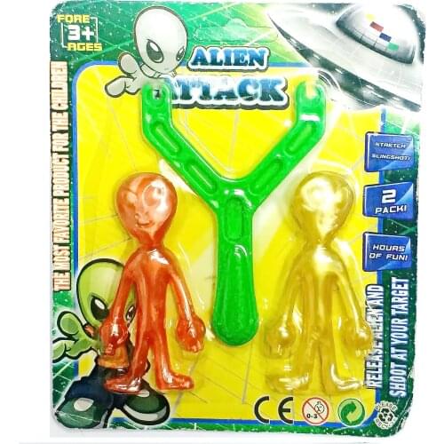 1 card attack sticky alien with Dabbling Slingshot catapult set Birthday Party Favors Pinata Filler Game Beach Boys kids