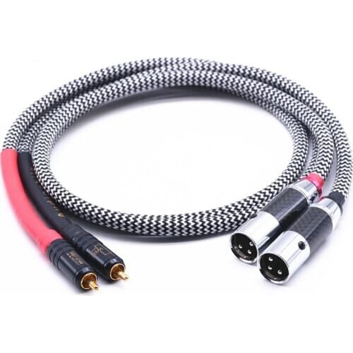 1 pair XSSH audio YIVO DIY Hi-end HIFI DIY OFC Audio Video Female Male XLR to Male RCA Cable Wire Cord